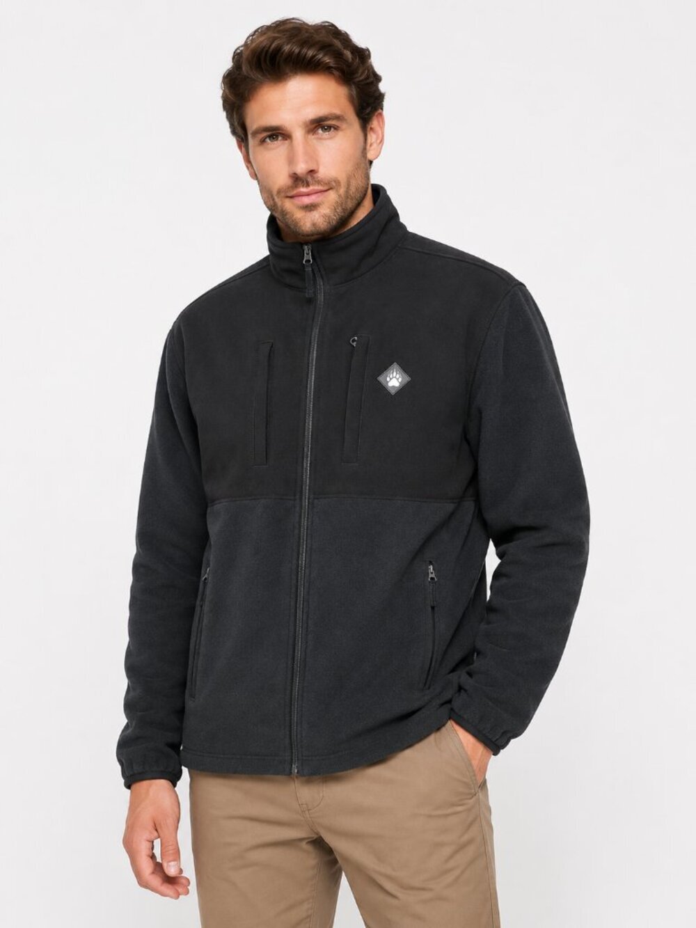 Duluth Trading Alaskan Hardgear Fleece Jacket Men’s 2XL Tall Black Full Zip